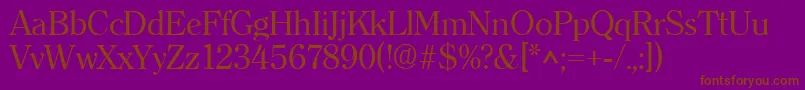 Шрифт ClearfaceRegular – коричневые шрифты на фиолетовом фоне