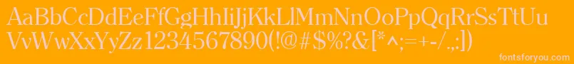 ClearfaceRegular Font – Pink Fonts on Orange Background