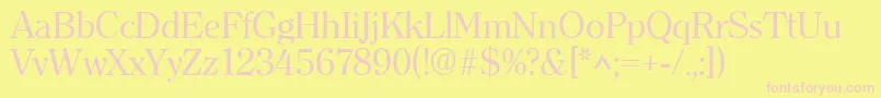 ClearfaceRegular Font – Pink Fonts on Yellow Background