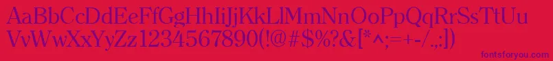 ClearfaceRegular Font – Purple Fonts on Red Background