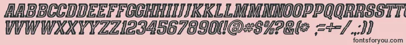 SpeedhunterLine Font – Black Fonts on Pink Background