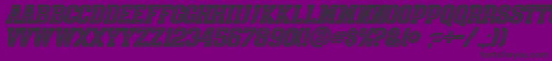 SpeedhunterLine Font – Black Fonts on Purple Background