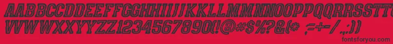 SpeedhunterLine Font – Black Fonts on Red Background
