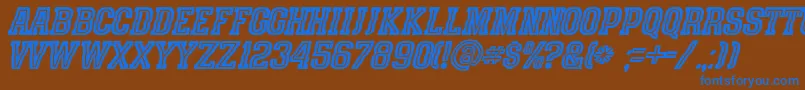 SpeedhunterLine Font – Blue Fonts on Brown Background