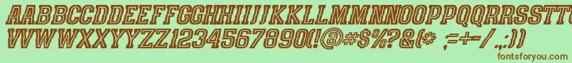 SpeedhunterLine Font – Brown Fonts on Green Background