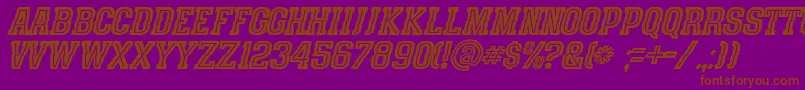 SpeedhunterLine Font – Brown Fonts on Purple Background