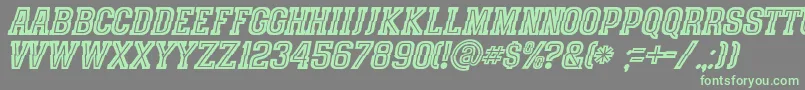 SpeedhunterLine Font – Green Fonts on Gray Background