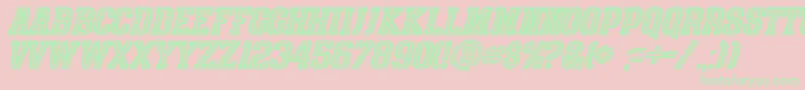 SpeedhunterLine Font – Green Fonts on Pink Background