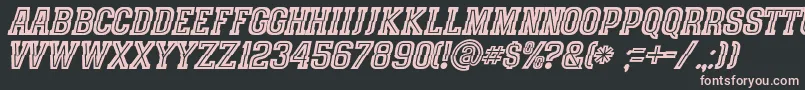 SpeedhunterLine Font – Pink Fonts on Black Background