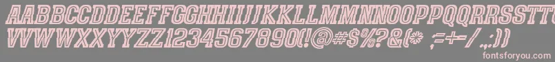 SpeedhunterLine Font – Pink Fonts on Gray Background