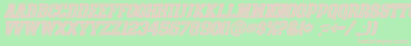 SpeedhunterLine Font – Pink Fonts on Green Background