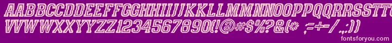 SpeedhunterLine Font – Pink Fonts on Purple Background
