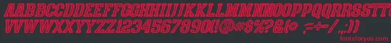 SpeedhunterLine Font – Red Fonts on Black Background