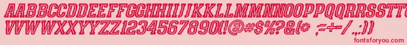 SpeedhunterLine Font – Red Fonts on Pink Background