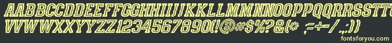 SpeedhunterLine Font – Yellow Fonts on Black Background