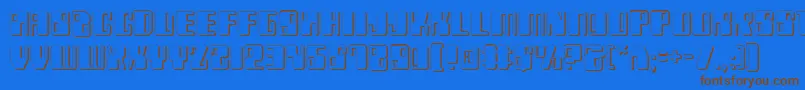 Zyv23D Font – Brown Fonts on Blue Background