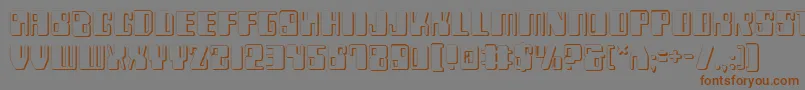 Zyv23D Font – Brown Fonts on Gray Background
