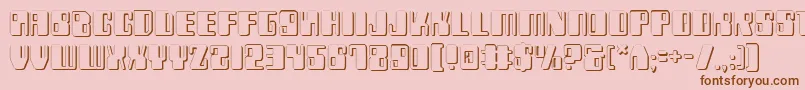 Zyv23D Font – Brown Fonts on Pink Background