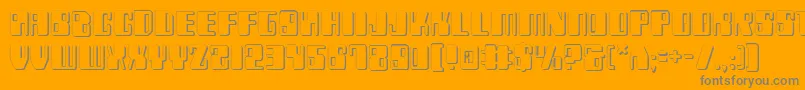 Zyv23D Font – Gray Fonts on Orange Background