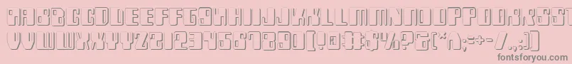 Zyv23D Font – Gray Fonts on Pink Background