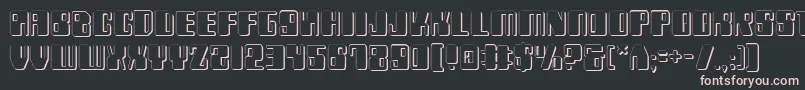 Zyv23D Font – Pink Fonts on Black Background