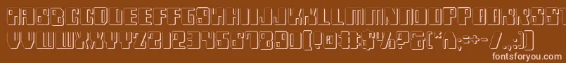 Zyv23D Font – Pink Fonts on Brown Background