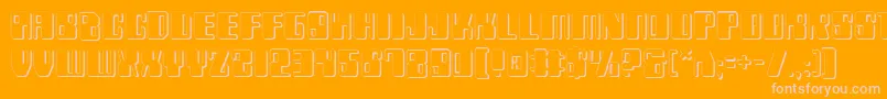 Zyv23D Font – Pink Fonts on Orange Background