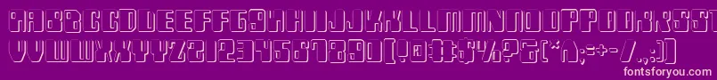 Zyv23D Font – Pink Fonts on Purple Background