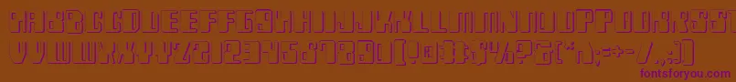 Zyv23D Font – Purple Fonts on Brown Background