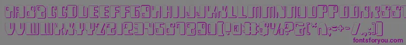 Zyv23D Font – Purple Fonts on Gray Background