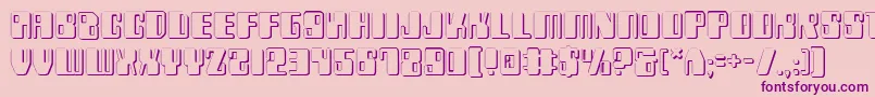 Zyv23D Font – Purple Fonts on Pink Background