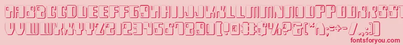 Zyv23D Font – Red Fonts on Pink Background