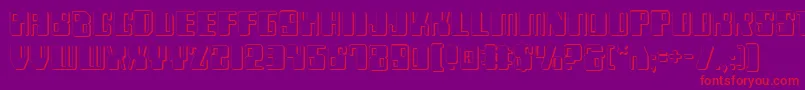 Zyv23D Font – Red Fonts on Purple Background