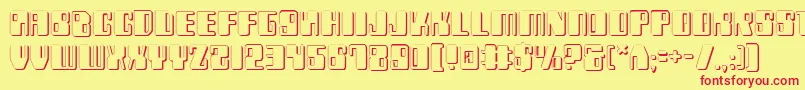 Zyv23D Font – Red Fonts on Yellow Background