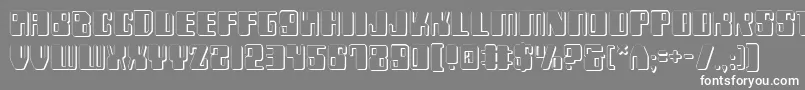 Zyv23D Font – White Fonts on Gray Background