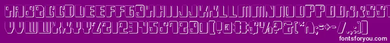 Zyv23D Font – White Fonts on Purple Background