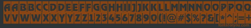 Шрифт RewindertitulcmRegular – коричневые шрифты на чёрном фоне