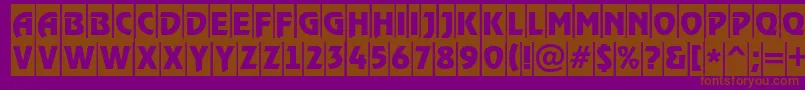 RewindertitulcmRegular Font – Brown Fonts on Purple Background