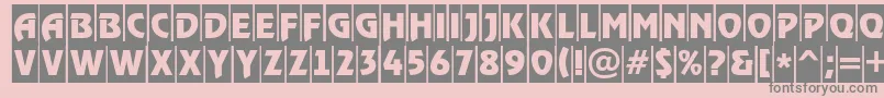 RewindertitulcmRegular Font – Gray Fonts on Pink Background