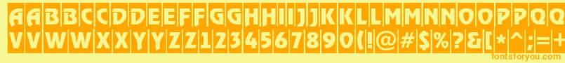 RewindertitulcmRegular Font – Orange Fonts on Yellow Background