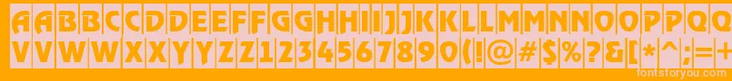 RewindertitulcmRegular Font – Pink Fonts on Orange Background