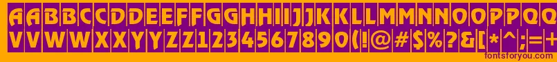 RewindertitulcmRegular Font – Purple Fonts on Orange Background