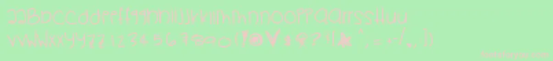 Pikapika Font – Pink Fonts on Green Background