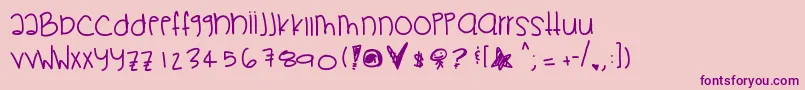 Pikapika Font – Purple Fonts on Pink Background