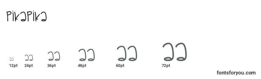 Размеры шрифта Pikapika