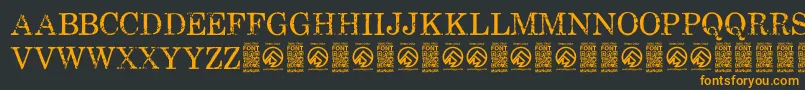 FallenspartansRegular Font – Orange Fonts on Black Background