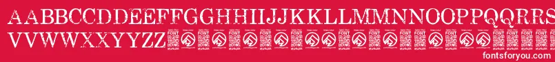 FallenspartansRegular-fontti – valkoiset fontit punaisella taustalla