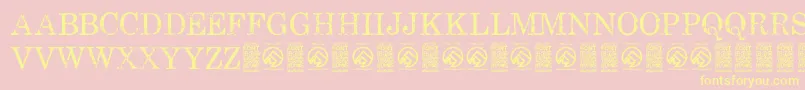 FallenspartansRegular Font – Yellow Fonts on Pink Background