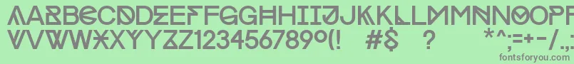 フォントProgressCapsMac – 緑の背景に灰色の文字