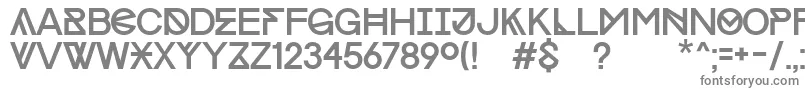 フォントProgressCapsMac – 白い背景に灰色の文字